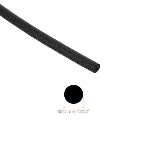 uxcell Foam Rubber Weather Seal Strip, 2.5mm(3/32") Diameter 8 Meters (26.25Ft) Long Round EPDM Rubber for DIY Gasket, Warehouse, Pads, Foam Tubing, Crafts - size: 2.5mmx8m