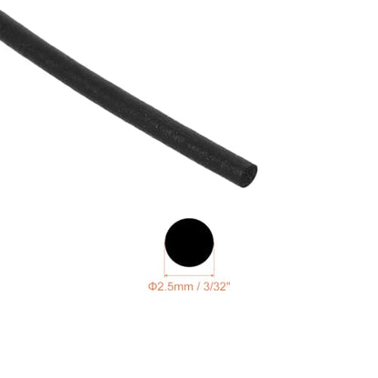 uxcell Foam Rubber Weather Seal Strip, 2.5mm(3/32") Diameter 8 Meters (26.25Ft) Long Round EPDM Rubber for DIY Gasket, Warehouse, Pads, Foam Tubing, Crafts - size: 2.5mmx8m