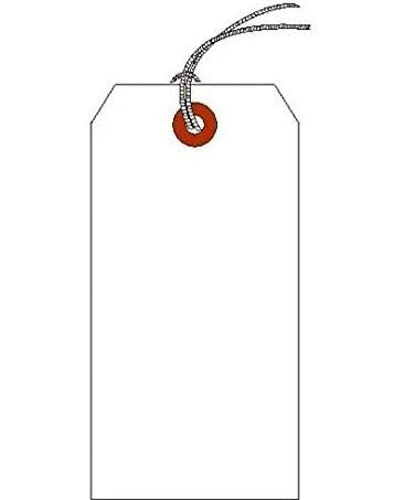 Shipping TAG, HVY. WT., White, SZ #2 (1-5/8" X 3-1/4") Box of 1000, Looped String