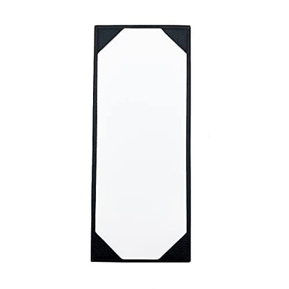 Menu Holders Made of Premium Faux Leather - Single Panel (10-Pack) Menu Covers Single Page (Black, 4.25" x 11") - color: Black, size: 4.25" x 11"
