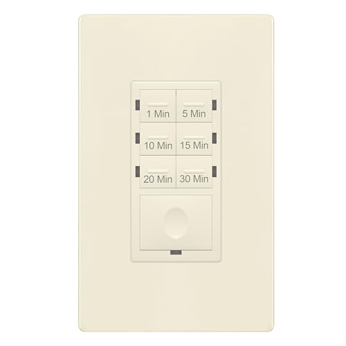 ENERLITES 30-Minute Neutral Countdown Timer Switch, Light Almond - color: Light Almond, size: 30 Min