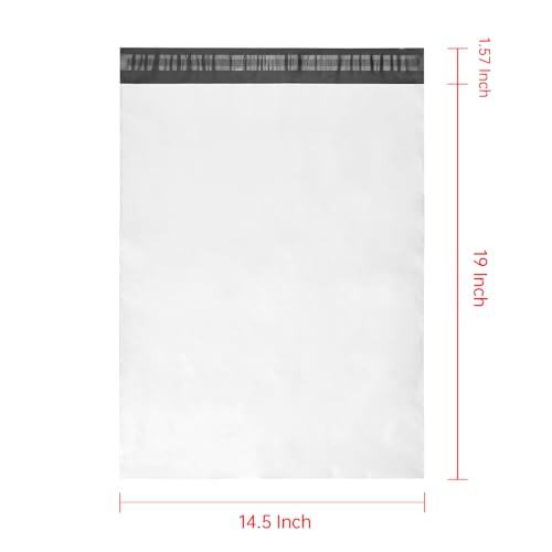 Progo 100 ct 14.5x19 Large Size Self-seal Poly Mailers. Tear-proof, Water-resistant and Postage-saving Lightweight Plastic Shipping Envelopes/Bags 14.5 x 19.