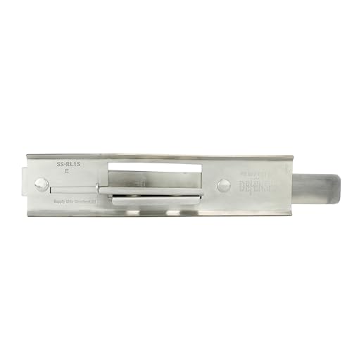 Roll-Lite Original Stainles Steel Latch, 9-1/2" × 2-1/4", 2-Bolt, Universal fit for Flat & Corrugated Doors with Hardware - size: SS-RL1S
