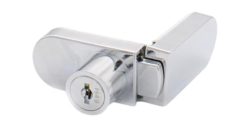 CRL Chrome No-Drill Showcase Lock - Keyed Alike