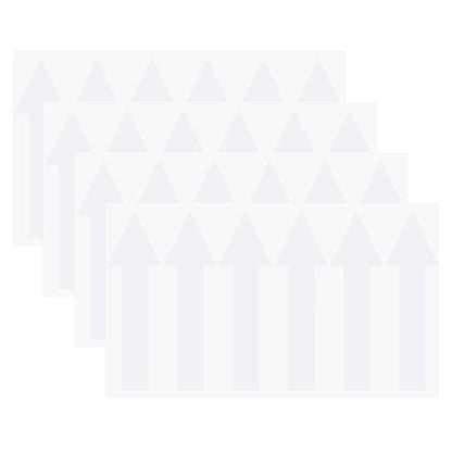 M METERXITY 4-Pack Arrow Sticker, 4 x 1 Inch/ 100 x 30 mm PVC Waterproof Self-Adhesive Directional Arrows Removable Directional Floor Decal Stickers for Wall Marking/Road Sign [White] - color: White