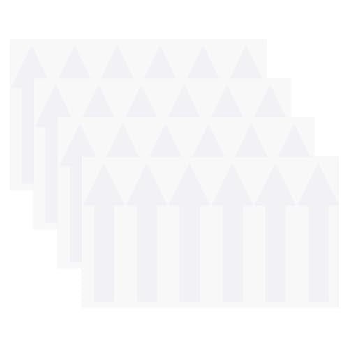 M METERXITY 4-Pack Arrow Sticker, 4 x 1 Inch/ 100 x 30 mm PVC Waterproof Self-Adhesive Directional Arrows Removable Directional Floor Decal Stickers for Wall Marking/Road Sign [White] - color: White