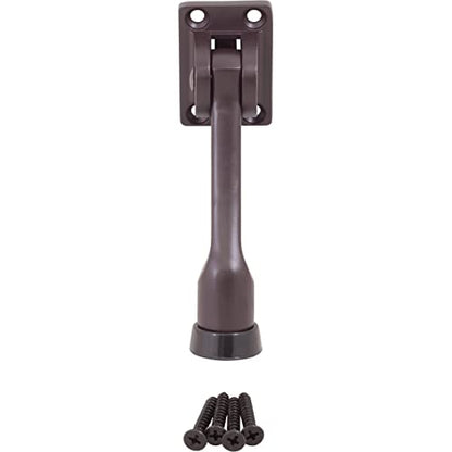 Stone Harbor Hardware Heavy-Duty Kick-Down Holder with 4 Screws, 4 Inches, Oil-Rubbed Bronze - color: Oil Rubbed Bronze