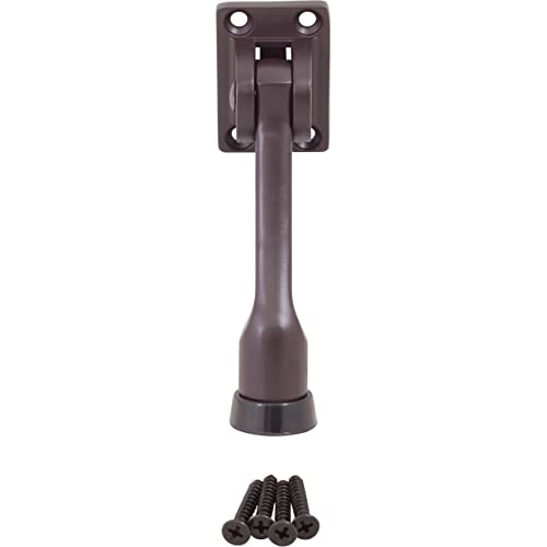 Stone Harbor Hardware Heavy-Duty Kick-Down Holder with 4 Screws, 4 Inches, Oil-Rubbed Bronze - color: Oil Rubbed Bronze