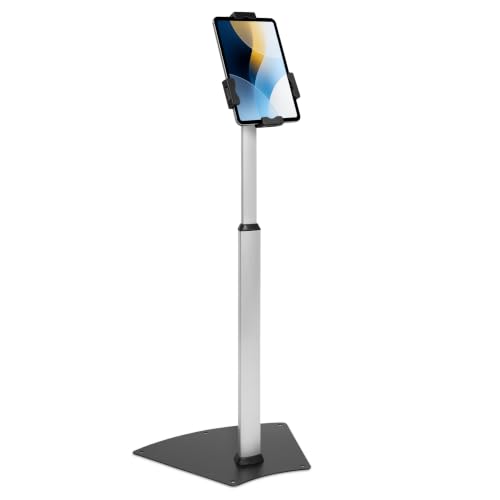 Mount-It! Anti-Theft Universal Tablet Floor Stand Kiosk, Retail POS, Silver - size: Floor - Stand
