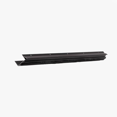 Heavy-Duty U-Shaped Door Bottom Seal Closer Fire Rated, Black Anodized, Clear Anodized, Weatherproof U-Shaped Door Bottom Seal (Black Anodized, 72") - size: 72 Inch