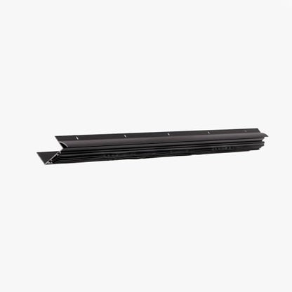 Heavy-Duty U-Shaped Door Bottom Seal Closer Fire Rated, Black Anodized, Clear Anodized, Weatherproof U-Shaped Door Bottom Seal (Black Anodized, 72") - size: 72 Inch