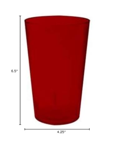 GET 32 oz Red Plastic Tumbler (Set of 12)