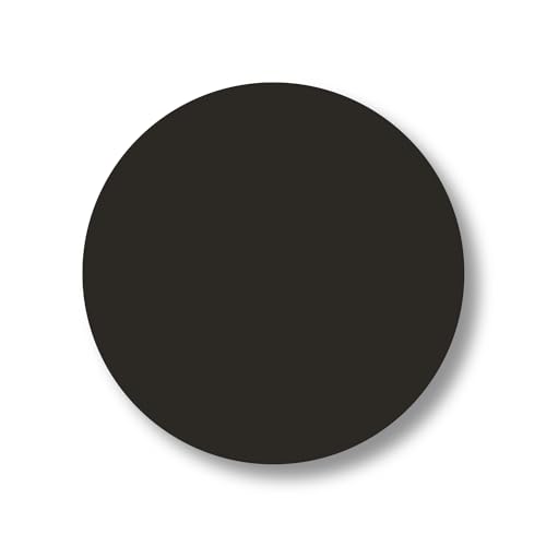 5S Location Marking Circle- (Various Sizes Available) Durable Circular Shaped Floor Marker by Graphical Warehouse- Vibrant Colors, Rounded Corners (25 Pack) (2", Black) - color: Black, size: 2"