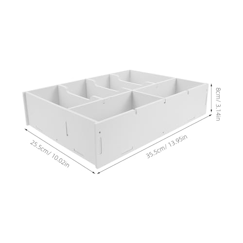 ABOOFAN Cash Box with Dividers Multi Compartment Money Drawer Organizer for Cash and Coins Desk Tray for Office Drawer Retail Counter 13.97 X 10.03 X 3.14 in Storage Box