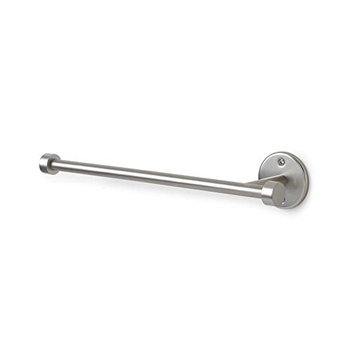 Umbra Cappa Wall Mount or Under the Counter Paper Towel Holder, 14" L x 4" W x 2.6" H, Nickel - color: Nickel, size: 14"L x 4"W x 2.6"H