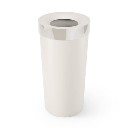 Umbra Vento Kitchen Trash Can, Open Top 16.5 Gallon Garbage Can, Sand - color: Sand