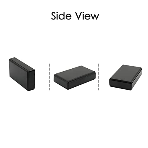LeMotech Project Box, 5 Pieces ABS Electrical Box Small Junction Box for Electronics PCB Case,Electronic Hobby Box Black, Outside Size 2.8 x 1.7 x 0.7 inch (70x 42x 18 mm) - size: 2.8" x 1.7" x 0.7"(5pc)