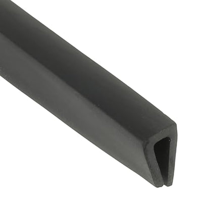 PATIKIL 1/8" Rubber Edge Trim, 6.6 ft Flexible U Channel Flat Bottom - size: 6.6ft x 0.1" x 0.2" x 0.4"