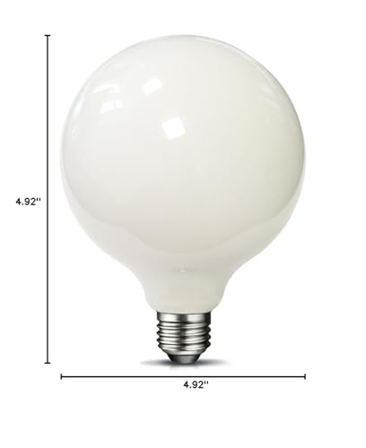 MRDENG LED Dimmable Light Bulbs 60 Watt Replacement,Large G40(G125) 6-Watt(60-Watt Equivalent) LED Bulb,E26 Socket,Soft White Globe Light Bulb (2700K) Pack of 1 - color: 6w 2700k