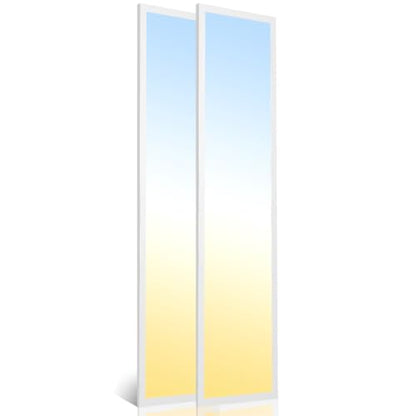 2 Pack 1x4 LED Flat Panel Light, 5CCT Selectable,0-10V Dimmable, 5200LM/40W - color: 2 Pack, size: 1-foot X 4-foot