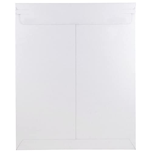 JAM PAPER Stay-Flat Photo Mailer Envelopes with Peel & Seal Closure - 11 x 13 1/2 - White - 6 Rigid Mailers/Pack - color: 11" X 13 1/2", size: 6 per Pack