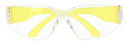 BISON LIFE Clear/Yellow Safety Glasses for Men & Women, ANSI Z87.1, 12 Pack - color: Clear/Yellow