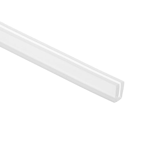 PATIKIL 13Ft U Channel Edging Trim 1/64" Slot Fits 1/256"-1/16" Edge - size: 13Ft Long,1/64" Slot,15/64"Wx1/16"Tx9/64"H