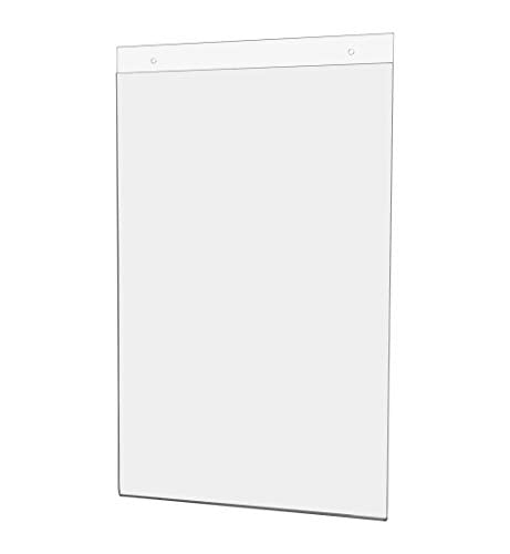 10 Pack Wall Sign Holder 11" x 17" Ad Frame with Mounting Holes Portrait Graphic Display Frame Clear Acrylic Sleeve by Marketing Holders - size: 11"w x 17"h