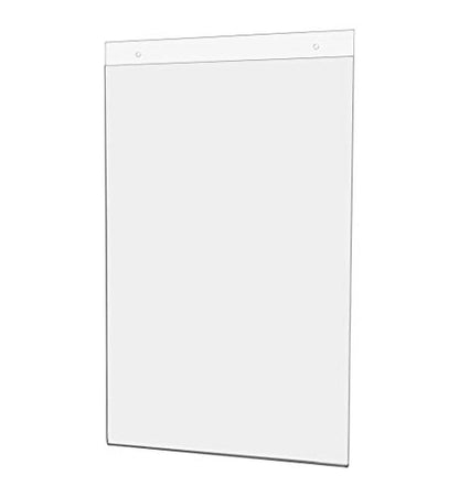 10 Pack Wall Sign Holder 11" x 17" Ad Frame with Mounting Holes Portrait Graphic Display Frame Clear Acrylic Sleeve by Marketing Holders - size: 11"w x 17"h