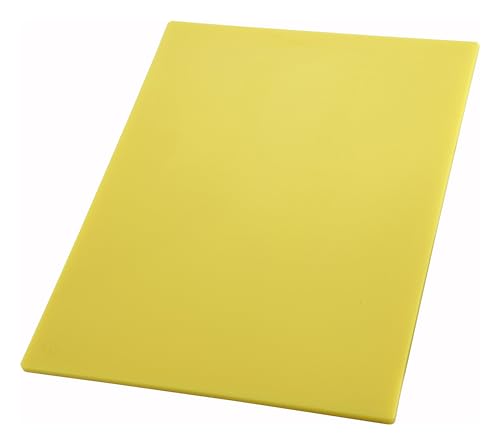 Winco 12" x 18" Yellow Cutting Board (Set of 6) - color: Yellow, size: 12" x 18" x 1/2"