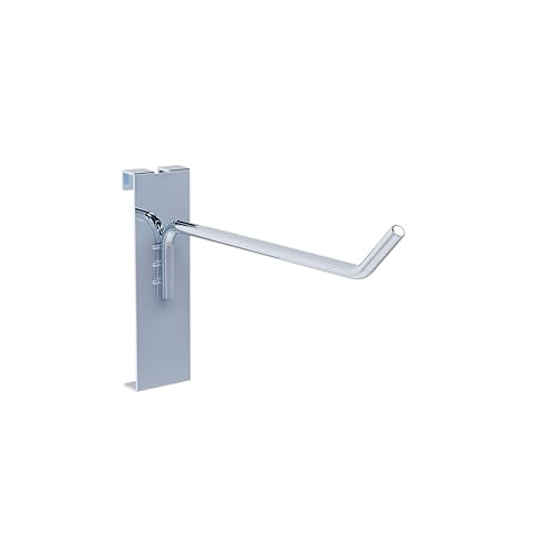4 Inch Grid Wall Hooks, 25 Pcs Gridwall Accessories 30 lb Capacity - color: Chrome, size: 4 Inch
