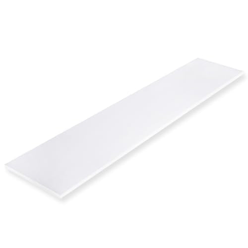 Commercial Cutting Board, Plastic Poly Kitchen Board Dishwasher Safe, Heavy Duty Food Prep Surface for Restaurant Use (48"L x 11.75"W x 0.57"Th) - color: White, size: 48"L x 11.8"W