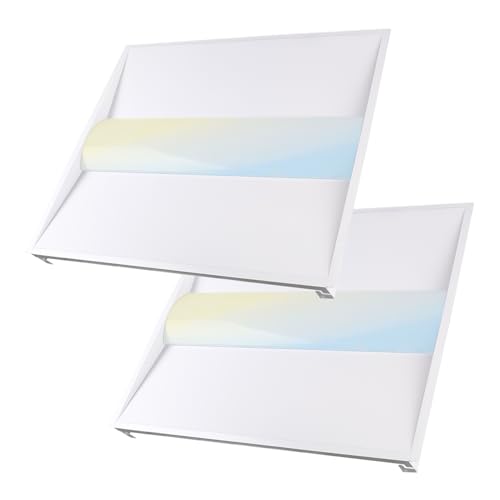 2x2 LED Troffer Drop Ceiling Light,5600LM,0-10V Dimmable,2 Pack - size: 2x2 2pack