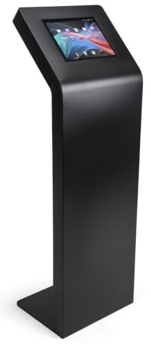 Displays2go Floorstanding Digital Tablet Enclosure, Black, 12.9" - color: Black, size: Up to 12.9” Monitor Size