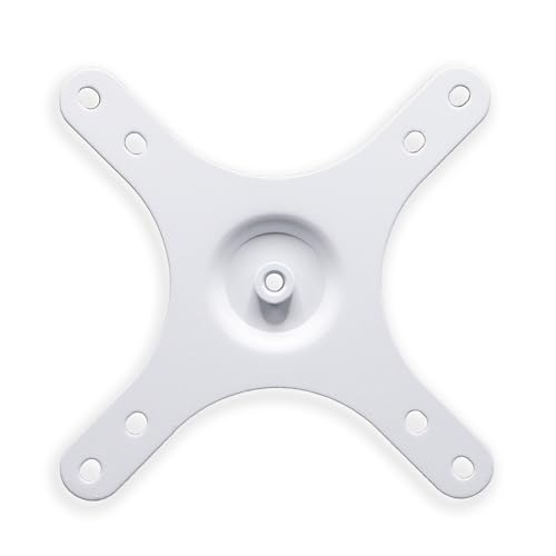 Kado Portable Monitor Stand Mounting Adapter Bracket Plate White, Wall Mount Arm Mount 17mm Ball Head to 100x100mm 75x75mm Universal, Tripod Camera Stand for Desktop Monitor Portrait/Landscape Mode - style: White
