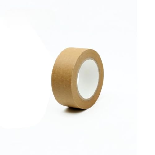 Water Activated Kraft Paper Packing Tape, Water Reinforced Gummed Paper Shipping Tape, Eco-Friendly Writeable Brown Packaging Tape for Carton Sealing, Framing, Shipping, DIY Craft