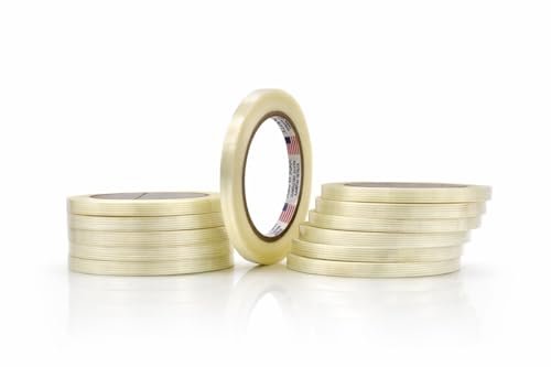 MAT Commodity Grade Fiberglass Reinforced Filament Strapping Tape - 3/8 in. Wide x 60 yds. (Pack of 24) Filaments Run Lengthwise - size: 24-Roll