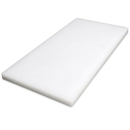 Commercial Cutting Board, Plastic Poly Kitchen Board Dishwasher Safe, Heavy Duty Food Prep Surface for Restaurant Use (18"L x 12"W x 0.57"Th) - color: White, size: 18"L x 12"W
