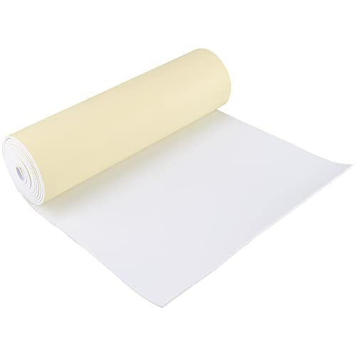 BENECREAT 78.7x12 inch White Self-Adhesive EVA Foam Roll, 3mm Thick - color: White, size: 3mm Thick