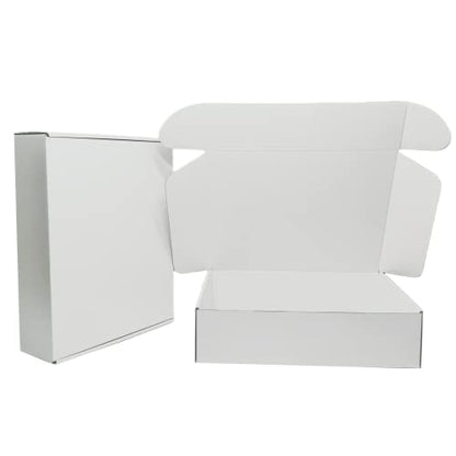 Small Corrugated Mailer Boxes 12x9x3 Inches (White,Pack of 5) - size: 12 x 9 x 3 Inch (Pack of 5)