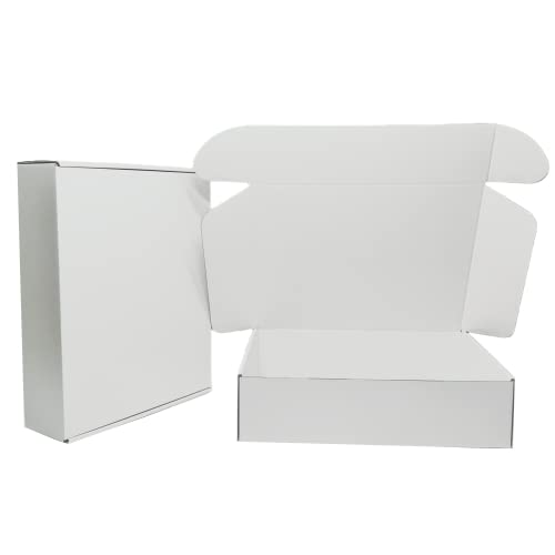 Small Corrugated Mailer Boxes 12x9x3 Inches (White,Pack of 5) - size: 12 x 9 x 3 Inch (Pack of 5)