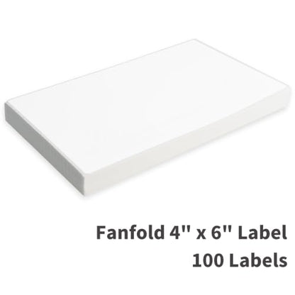 LLIKED 4x6 Fanfold Thermal Label, 100 Per Stack Thermal Shipping Labels - size: 100 Labels