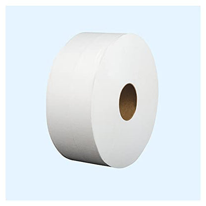 Papernet Jumbo Roll Toilet Tissue | Compatible with Universal Dispenser | 8 Rolls 2 ply 700’ x 3.4’