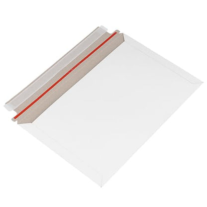 JAPCHET 200 PCS 9.75 x 6.25 Inch Rigid Mailers, Flat Photo Document Mailers with Self Seal Closure, White Cardboard Envelopes for Shipping CD, Photos, Documents, Papers