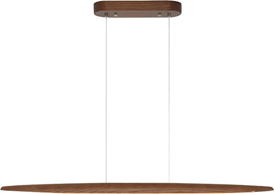 YISDESIGN 71" Wood Linear Pendant Light Wood Linear Dinning Room Light Island Lights LED Dimmable Chandelier 40w for Dining Room Billiard & Pool Table Walnut Color - color: Walnut, size: 71in