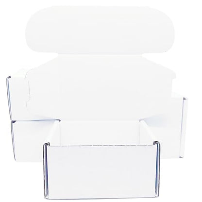 4x3x2 Inches White Corrugated Cardboard Shipping Boxes Set of 2 - size: 4x3x2 inch 2 Pack
