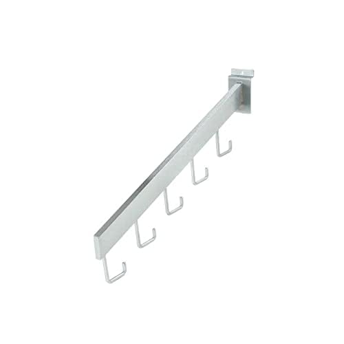 Dazzling Displays 5-Hook Waterfall Slatwall Face-Out Display, Rectangular Tube, Black - Essential Slatwall Accessories for Retail Merchandising, Slat Wall Fittings and Slatwall Hooks - color: Black
