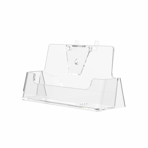 Marketing Holders 2 Pack Peg Board Business Card Holder for 3.5" x 2" Membership Reward Gift Cards Clear Acrylic Organizer Rack