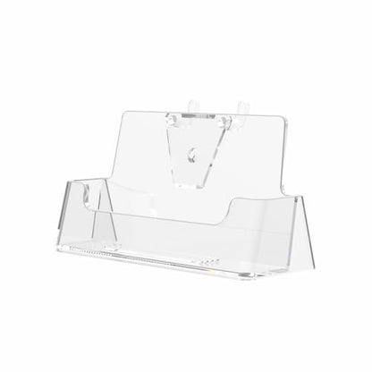 Marketing Holders 2 Pack Peg Board Business Card Holder for 3.5" x 2" Membership Reward Gift Cards Clear Acrylic Organizer Rack