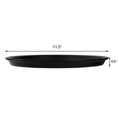 Frcctre 4 Pack 12 Inch Plastic Serving Tray, Round Non-Slip Restaurant Serving Trays Cafeteria Food Service Tray for Home, Party, Events